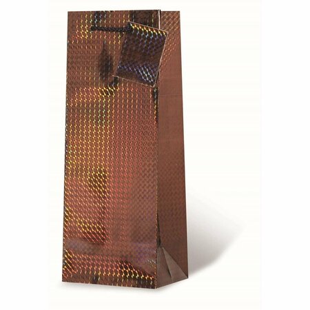 WRAP-ART Bronze Foil Printed paper Bag with Plastic Rope Handle 17922